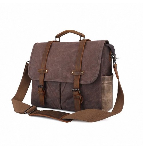 Canvas Messenger Bag for 15 inch Laptop