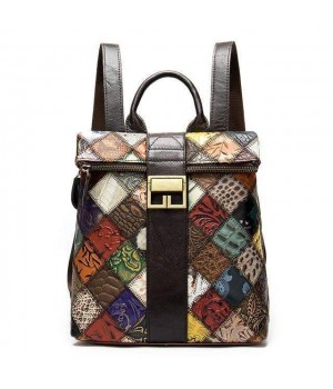 Patchwork Backpack Purse